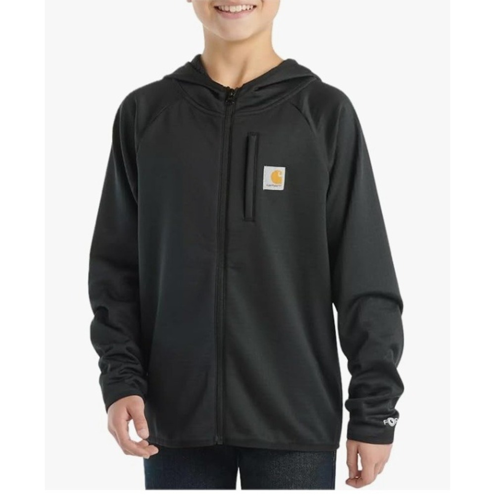 Carhartt Force Full Zip Sweatshirt Hoodie Kids Size Medium 10/12 Black NWT‎